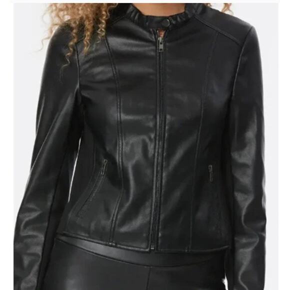 Faux Leather moto jacket NYDJ New with tags XS - Picture 1 of 8